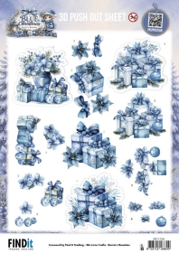 SB11156 Stanzbogen BB Blue Christmas Weihnachtsgeschenke