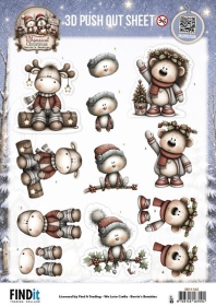 SB11159 BB Stanzbogen Verspielte Weihnachten Pinguine