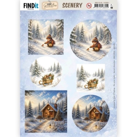 BBSC10135 BB Stanzbogen Scenery Gute alte Weihachten