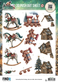 SB11164 Stanzbogen BB Good old Christmas Weihnachtsspielzeug