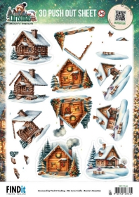 SB11166 Stanzbogen BB Good old Christmas Das Gute alte Weihnachten H�user