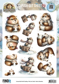 SB11174 BB Stanzbogen Groundhog Winterzeit