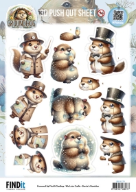 SB11171 BB Stanzbogen Groundhog Kleiner Gentleman