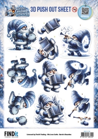 SB11178 BB Stanzbogen Winter Gnomes Wonders Eisige Harmonie