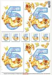 465978 3D Bogen Katze 5 Jahre