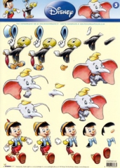 STAPDISCL05 Disney Pinoccio, Dumbo der fliegende Elefant