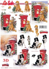 650001 Weihnachtsbriefkasten mit Hund