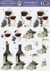 M2515 Weinflaschen und Trauben