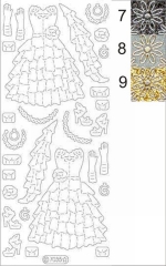 7035tgg Glittersticker Kleid Transparent-Gold