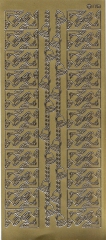 1761s Stickerbogen Ecken und Linien mit Glocke silber