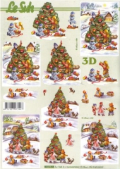 8215255 Kinder tanzen um den Tannenbaum