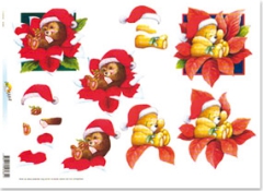 11055-085 Weihnachtsigel, Weihnachtsteddy