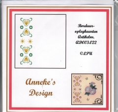 AD003.022w Borduuroplegkarten Annekes Design 22