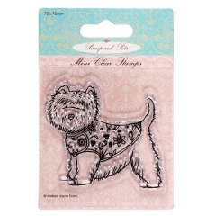 PPS 907101 Mini Clear Stamps Pampered Pets (Highland Terrier)