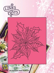 LD013 Lines and Dots Poinsettia (Weihnachtsstern)
