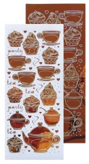 LCR61.7438 Tea & Cupcake Stickers Mirror Kupfer