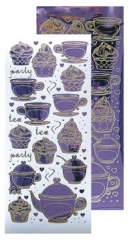 LCR61.7445 Tea & Cupcake Stickers Mirror violet