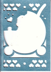 KWB1 Passpartoutkarte Kinderwagen